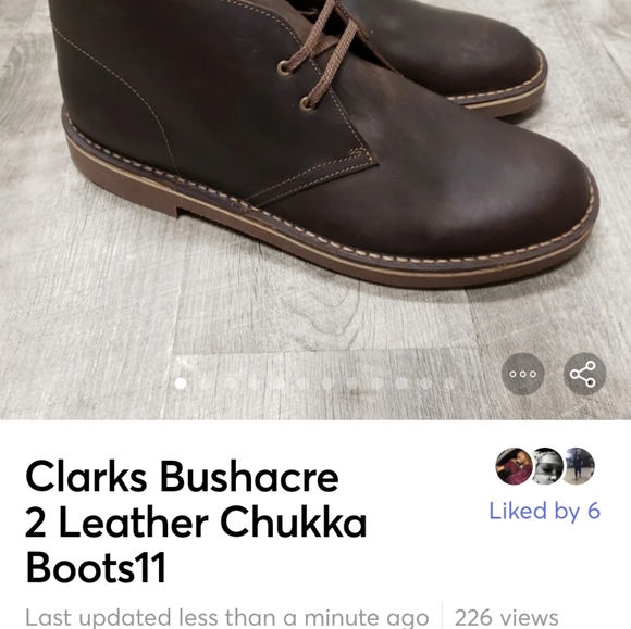 🆕️ Clarks Bushacre 2 Leather Chukka Boots Sz 11 - Picture 2 of 16